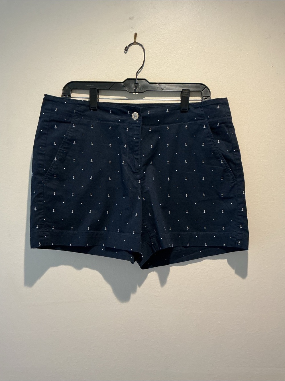 Nautica Navy Blue Anchor Print Chino Shorts Size 1